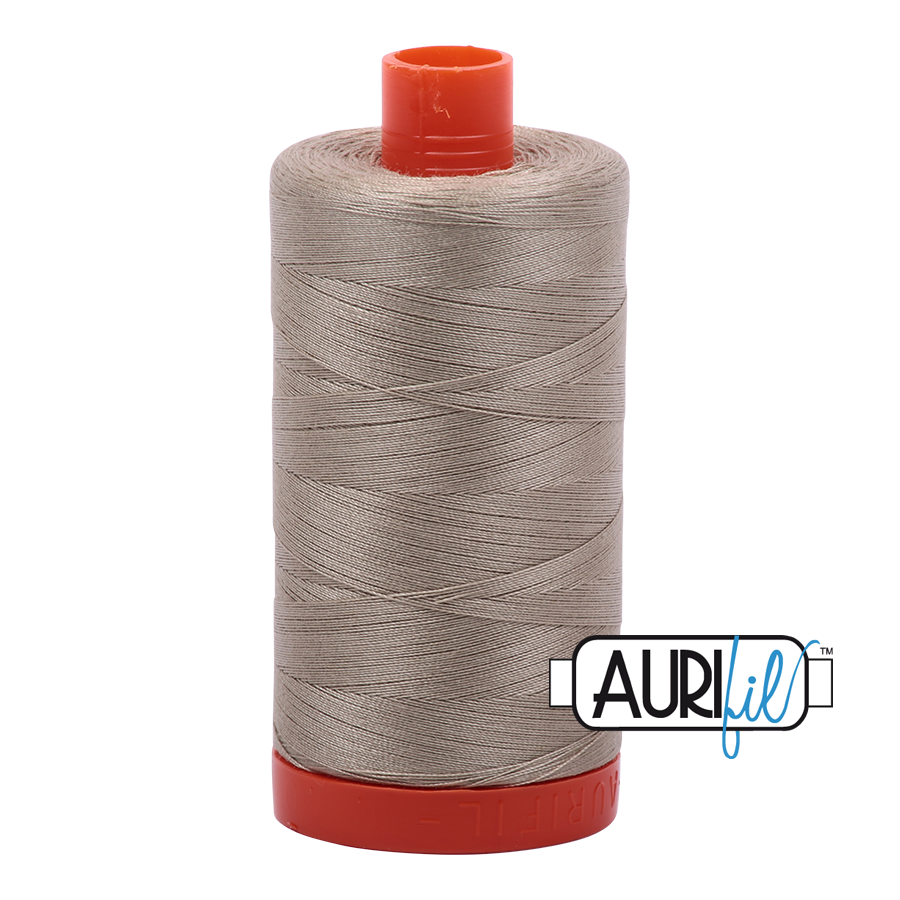Aurifil Stone A1050-2324 1422yds 50wt Mako Cotton Thread Solid