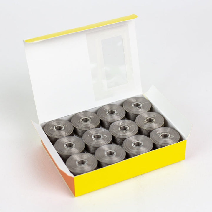DecoBob Brown/Grey Prewound Bobbins Size M 24ct 114
