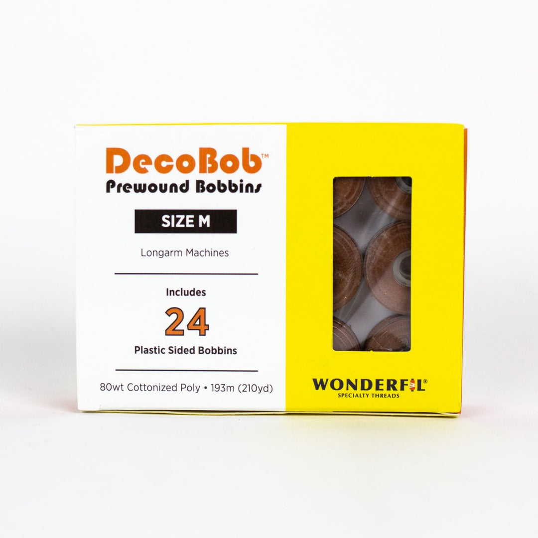 DecoBob Dark Copper Prewound Bobbins Size M 24ct 416