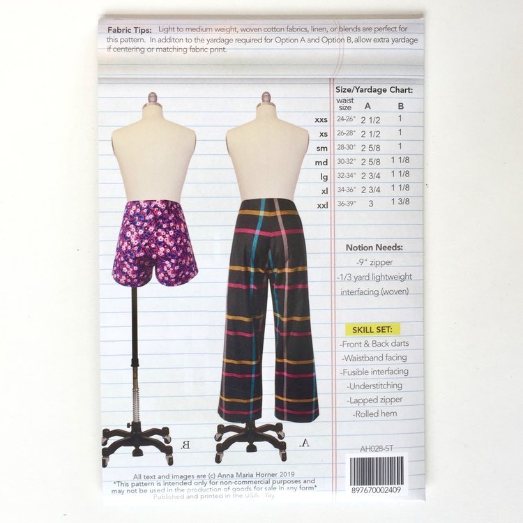 Starlet Trousers & Shorts Pattern by Anna Maria