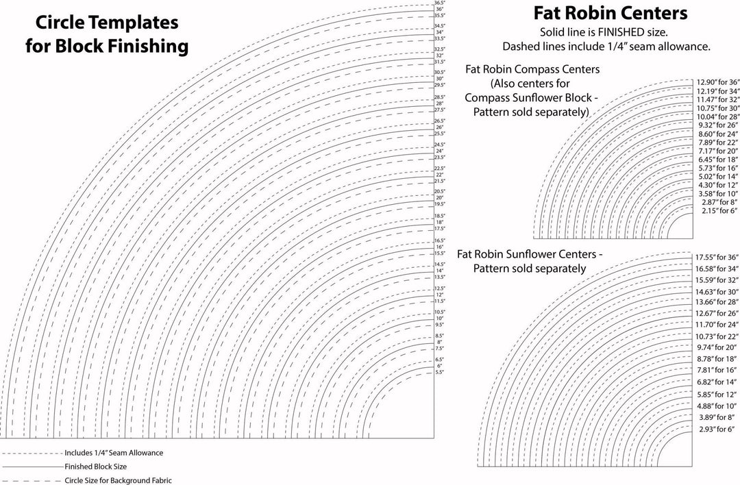 Fat Robin 16 Point Mariner's Compass Book and Ruler Combo by Robin Ruth Design