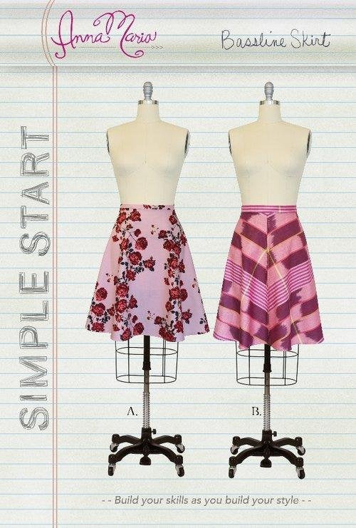 Simple Start Bassline Skirt Pattern by Anna Maria