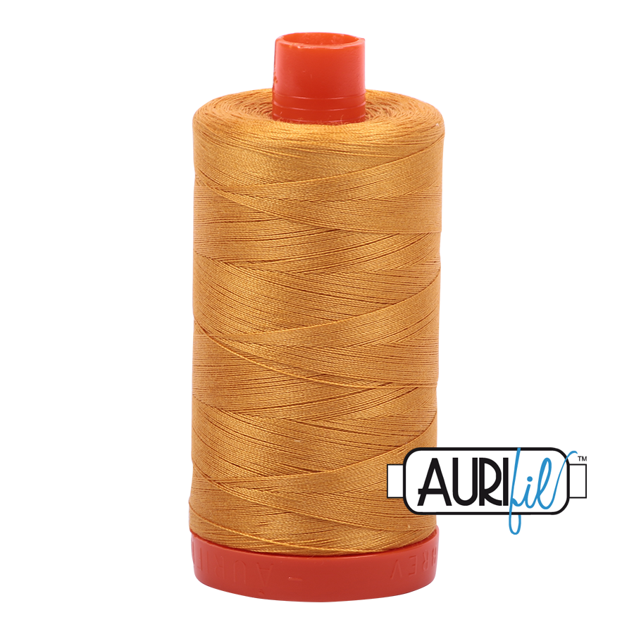 Aurifil Orange Mustard A1050-2140 1422yds 50wt Mako Cotton Thread Solid
