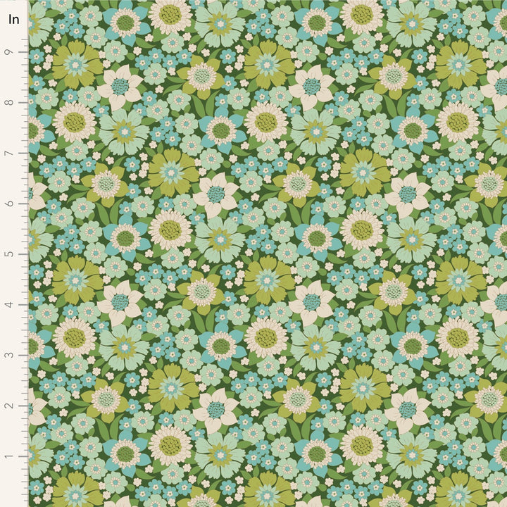 Lauren - Green Wallflower by Tilda Fabrics