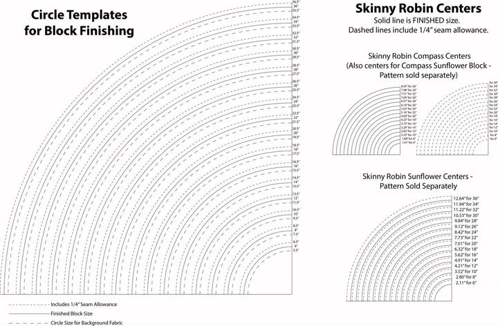Skinny Robin 16 Point Mariner's Compass Book and Ruler Combo by Robin Ruth Design