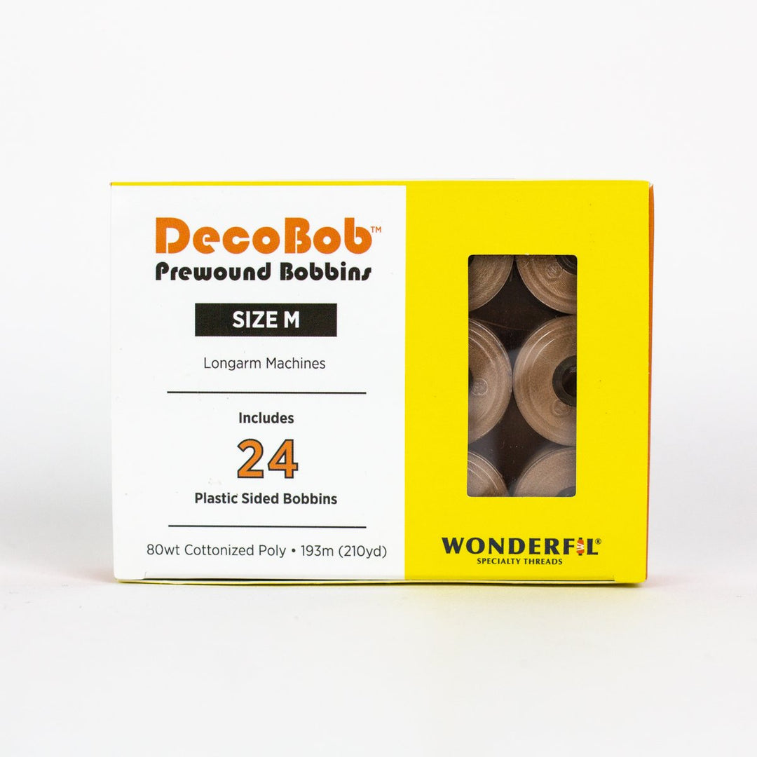 DecoBob Soft Tan Prewound Bobbins Size M 24ct 414