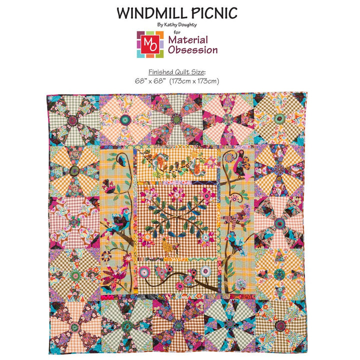 Windmill Picnic Quilt Pattern by Kathy Doughty