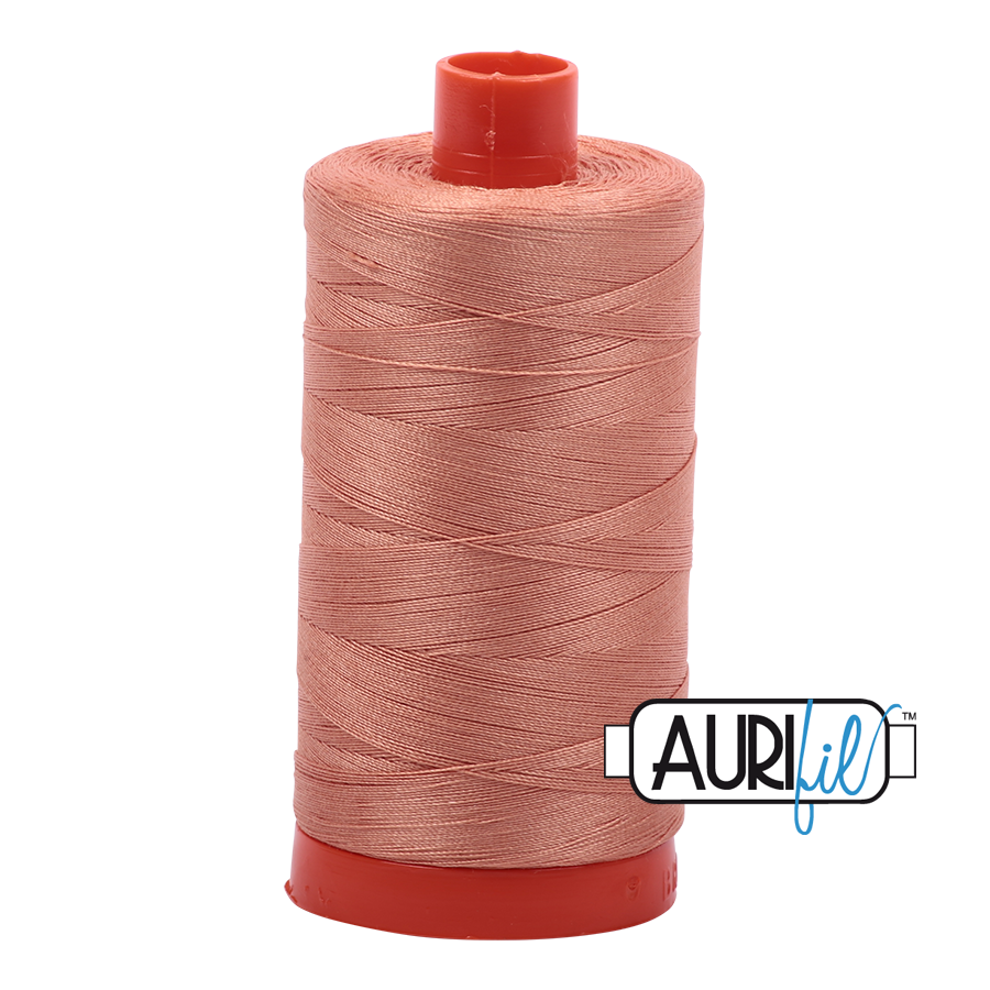 Aurifil Peach A1050-2215 1422yds 50wt Mako Cotton Thread Solid
