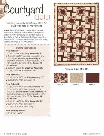 Fast & Fun  3 Yard Quilts Book by Fabric Cafe