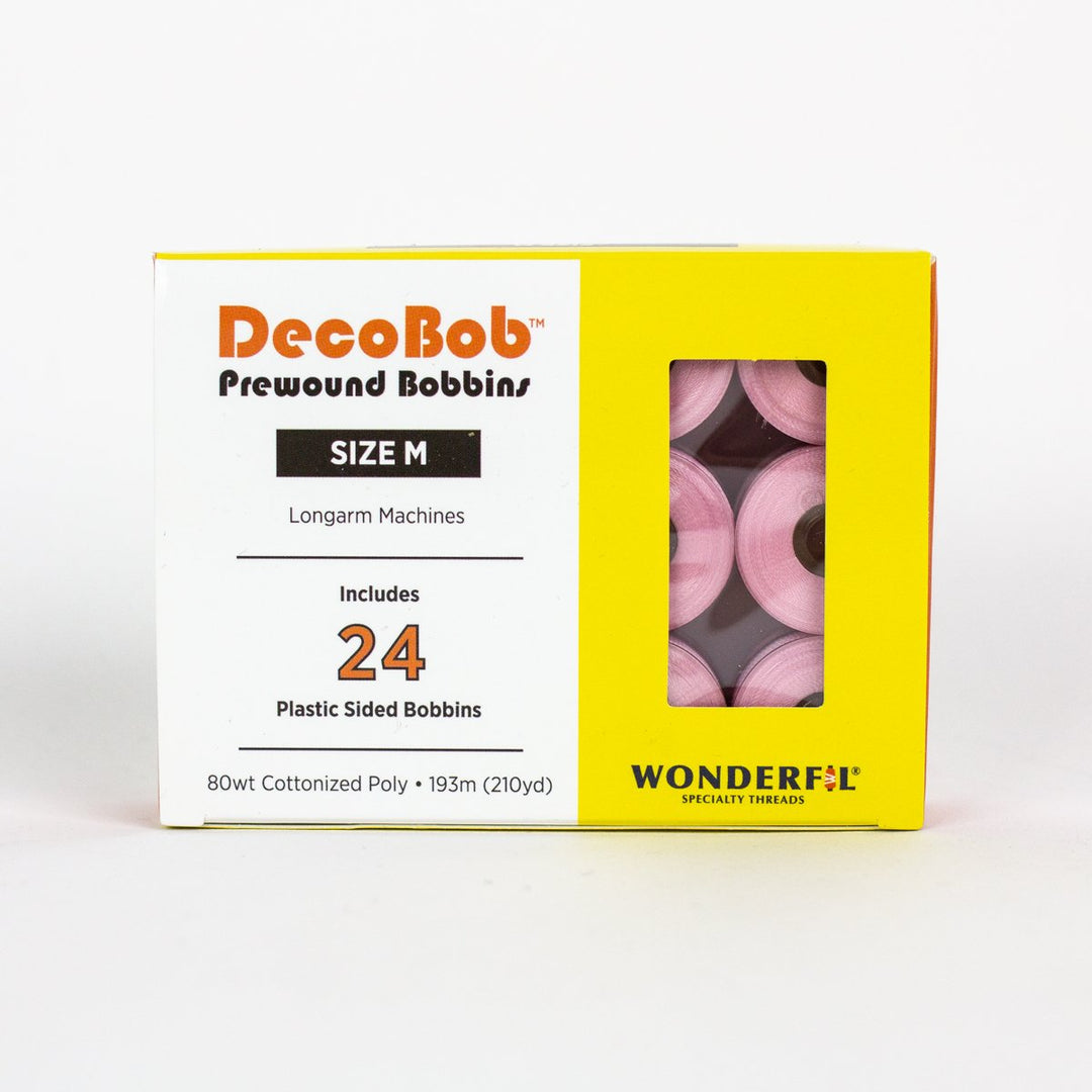 DecoBob Soft Pink Prewound Bobbins Size M 24ct 205