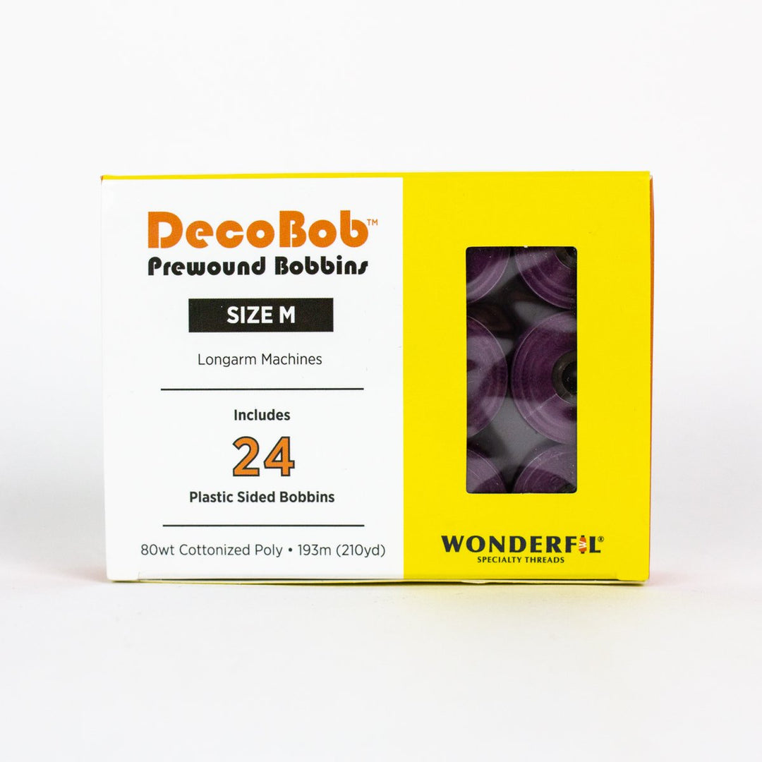 DecoBob Soft Purple Prewound Bobbins Size M 24ct 308