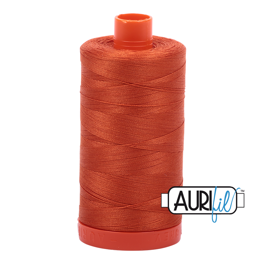 Aurifil Rusty Orange A1050-2240 1422yds 50wt Mako Cotton Thread Solid