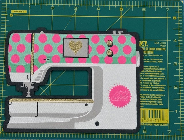 **Limited Edition!** Tula Pink Bernina Sewing Machine Iron-On Woven Patch