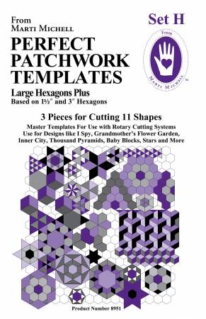 Perfect Patchwork Templates Set H Large Hexagons
