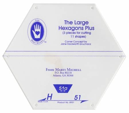 Perfect Patchwork Templates Set H Large Hexagons