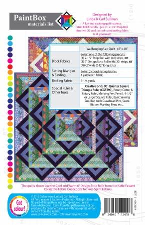Paint Box Quilt Pattern by Colourwerx