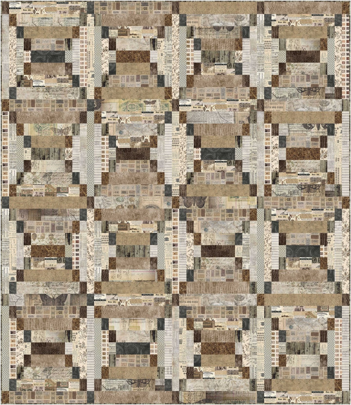 Weathered Quilt Pattern - DIGITAL FILE - Featuring Palette Neutral by Tim Holtz *FREE with 1yd Palette NEUTRAL Purchase*