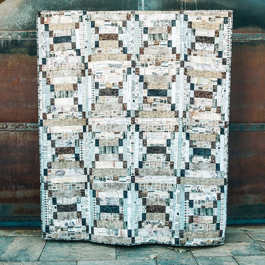 Weathered Quilt Pattern - DIGITAL FILE - Featuring Palette Neutral by Tim Holtz *FREE with 1yd Palette NEUTRAL Purchase*