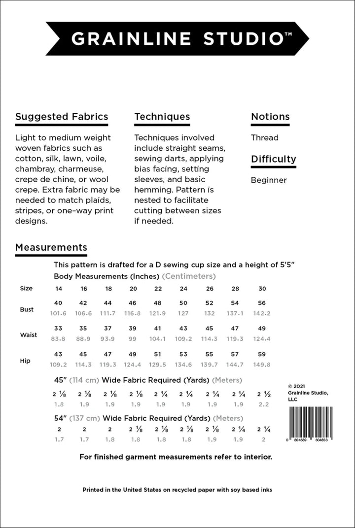 Scout Tee Pattern - Shirt Size 14-30