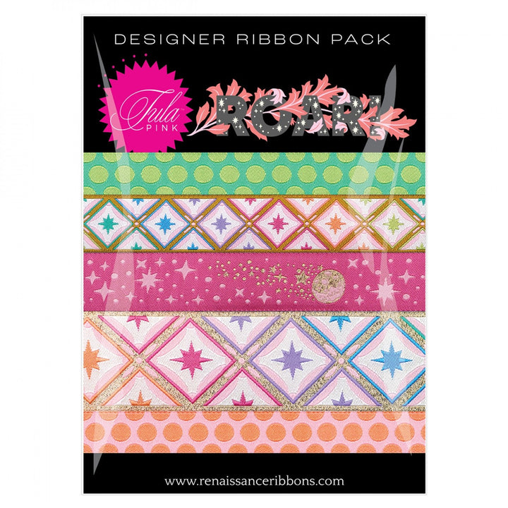 Tula Pink Roar in Blush Designer Pack Renaissance Ribbons