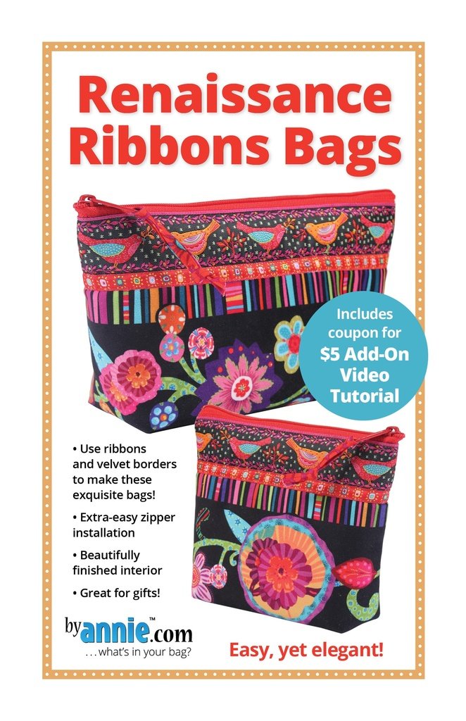 Renaissance Ribbon Bags Pattern by byAnnie