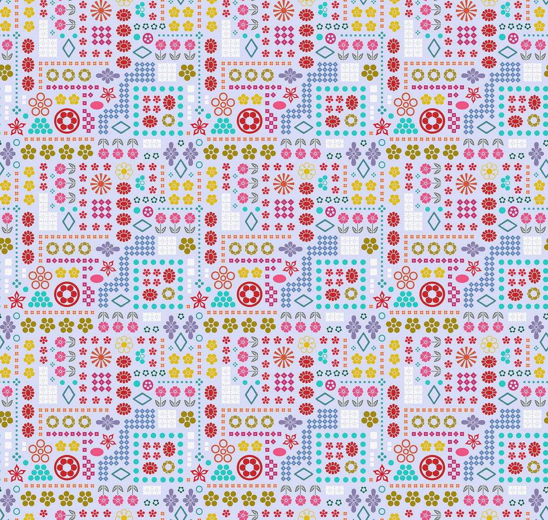 Yesterday - High Score - Periwinkle  by Juliana Horner for Anna Maria Textiles