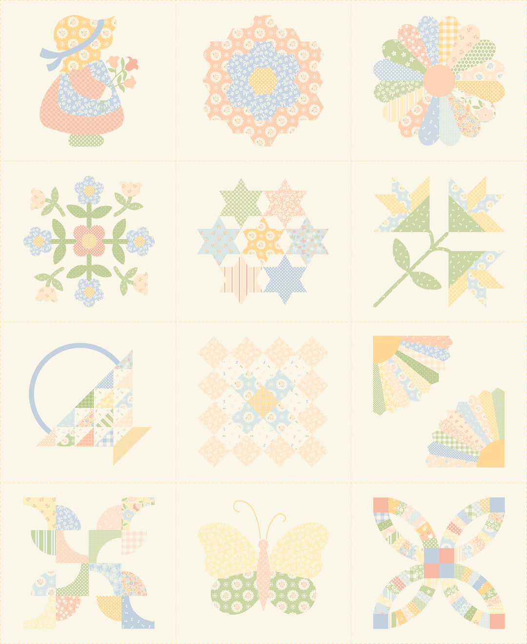 Quilt Blocks - Porcelain - Handmade Sweetness by Heather Briggs