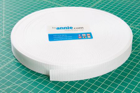 1in White *by the yard* Strapping byAnnie