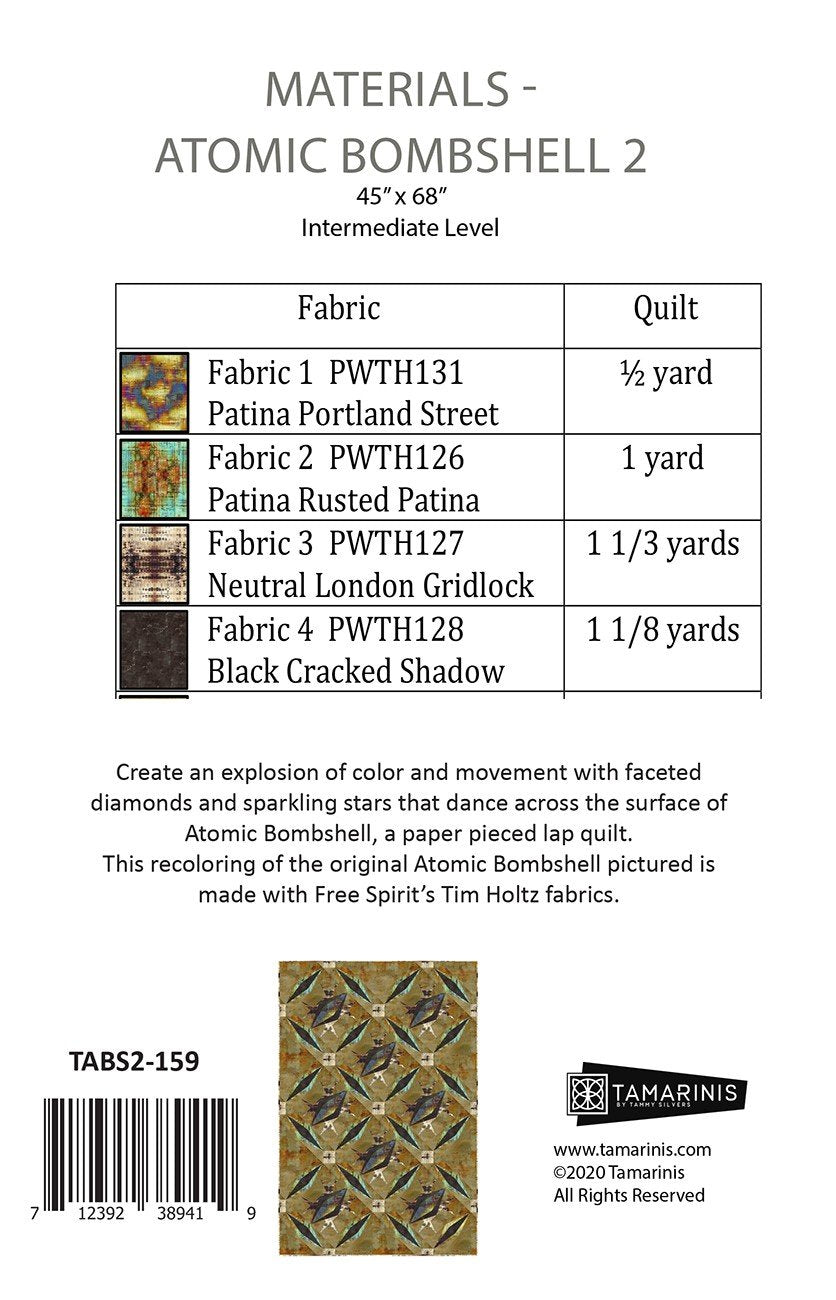 Atomic Bombshell 2 Quilt Pattern by Tamarinis