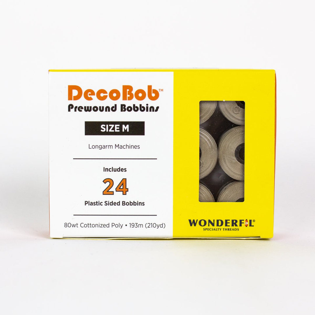 DecoBob Taupe Prewound Bobbins Size M 24ct 115