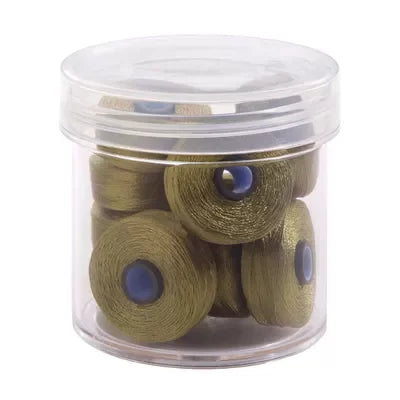 Light Olive #65825 Magna-Glide Delights Style M Jumbo 132yd Pre-wound Bobbins 10pc Jar
