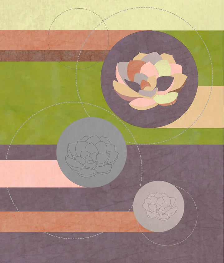 Zen Quilt Pattern Desert Garden Dawn Cherrywood