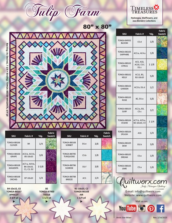 Tulip Farm Quilt Pattern by Quiltworx