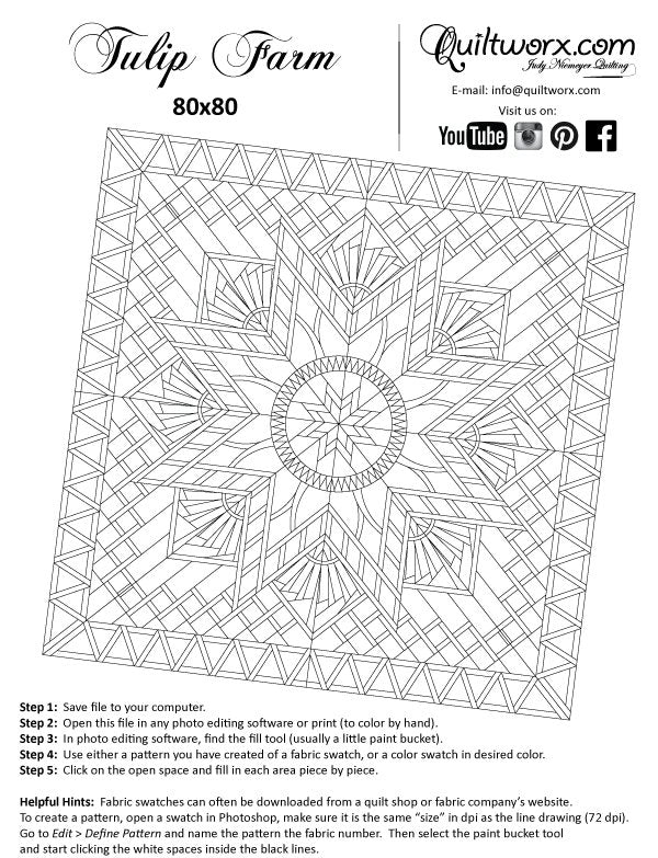 Tulip Farm Quilt Pattern by Quiltworx