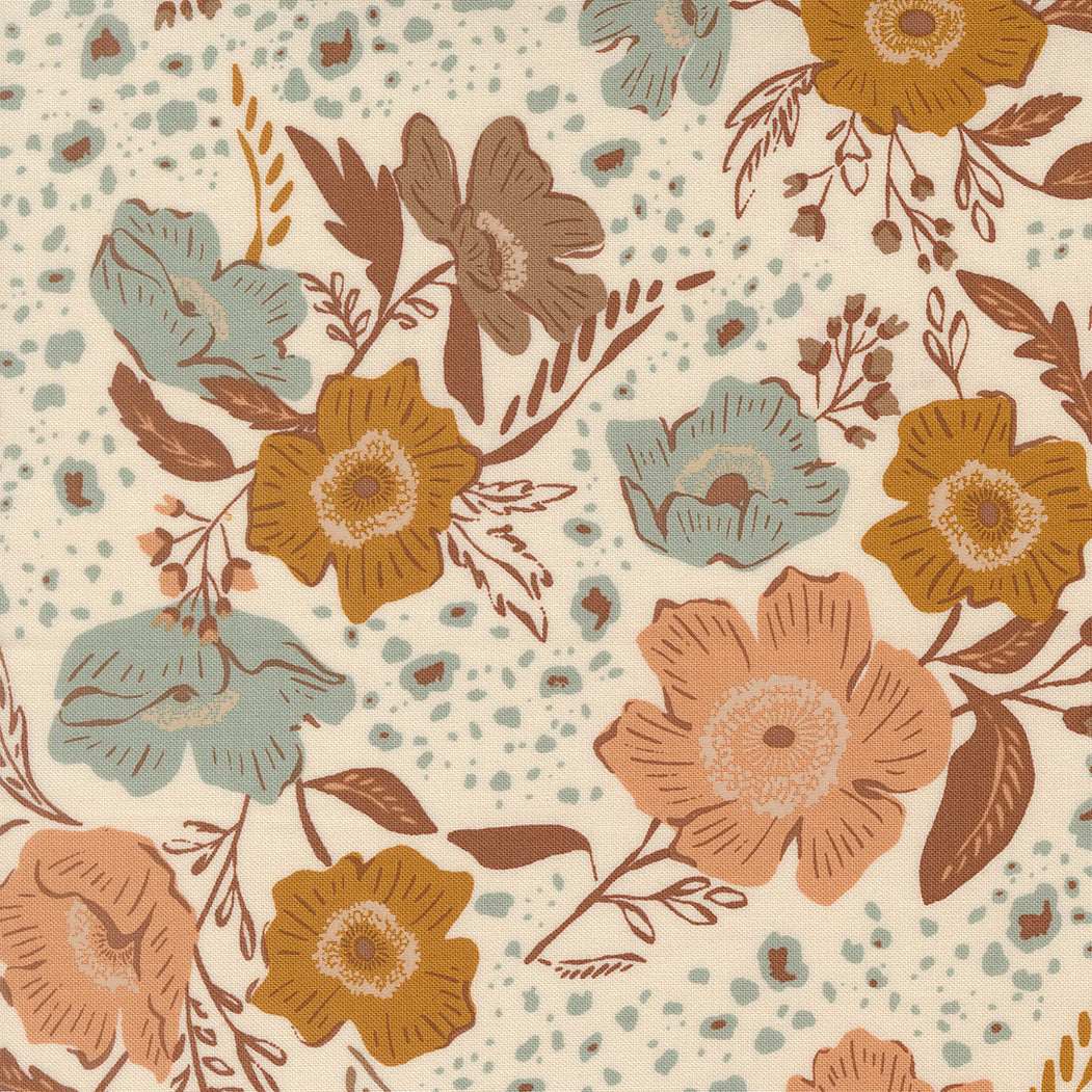 Flora Flourish Florals - Eggshell - Wellspring by Fancy that Design House