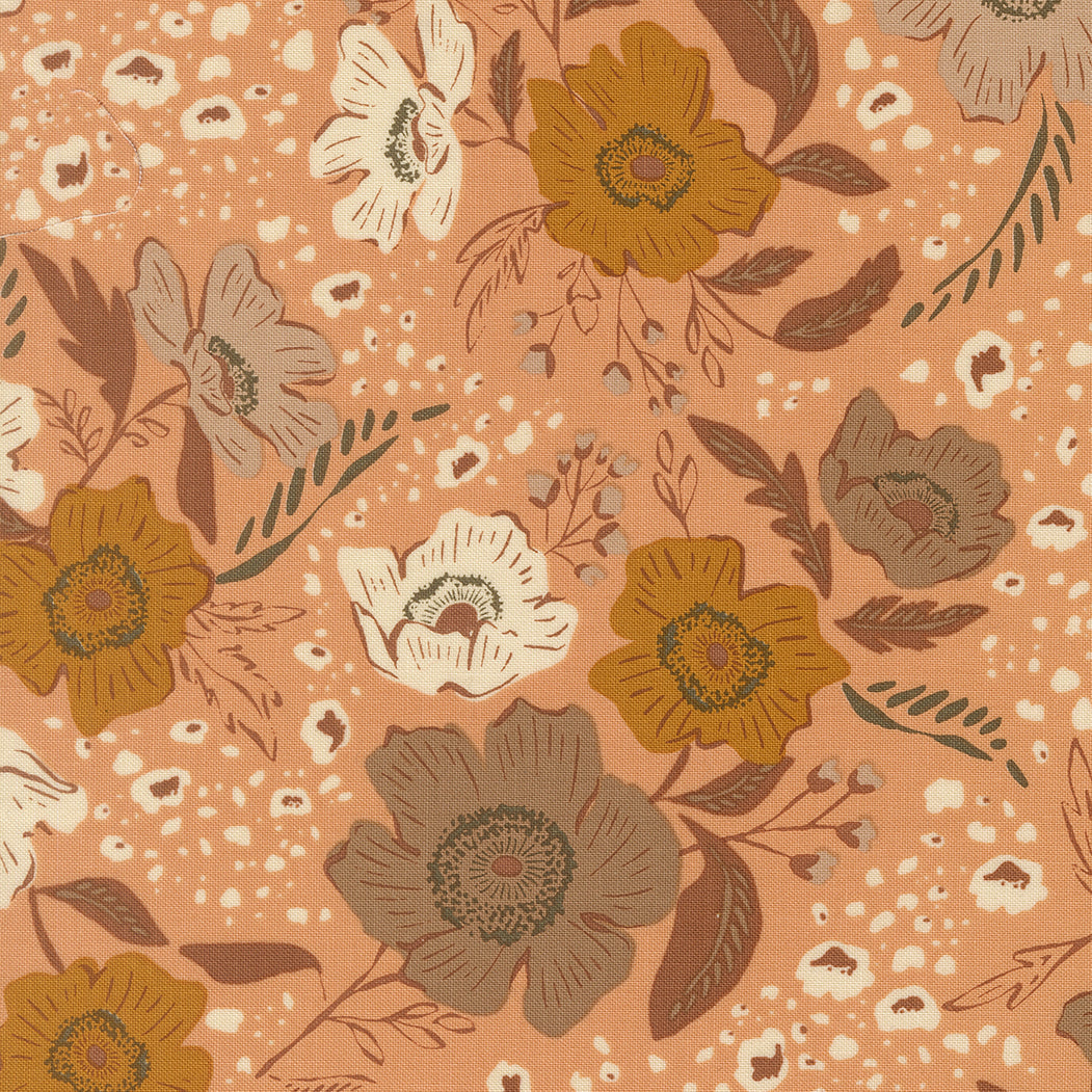 Flora Flourish Florals - Coral Seashell - Wellspring by Fancy that Design House