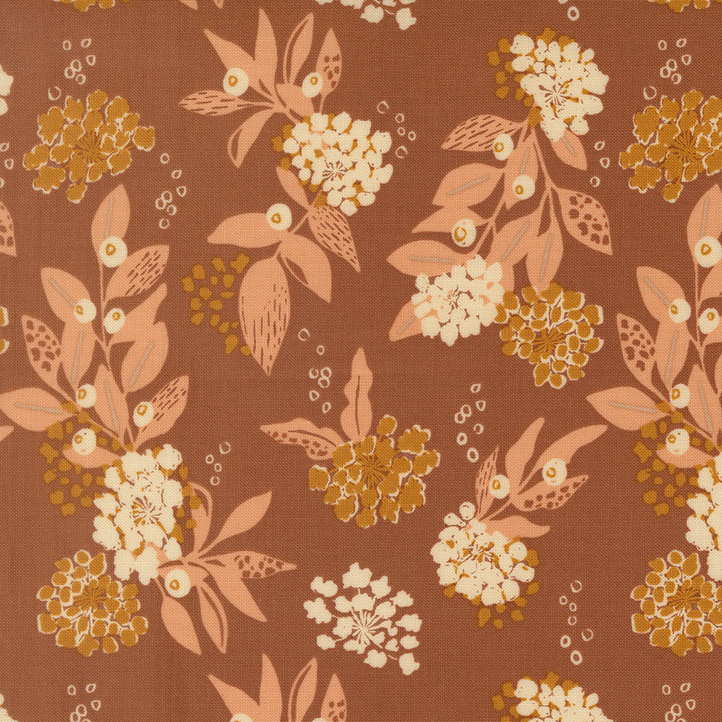Inflorescence Florals - Dark Clay - Wellspring by Fancy that Design House