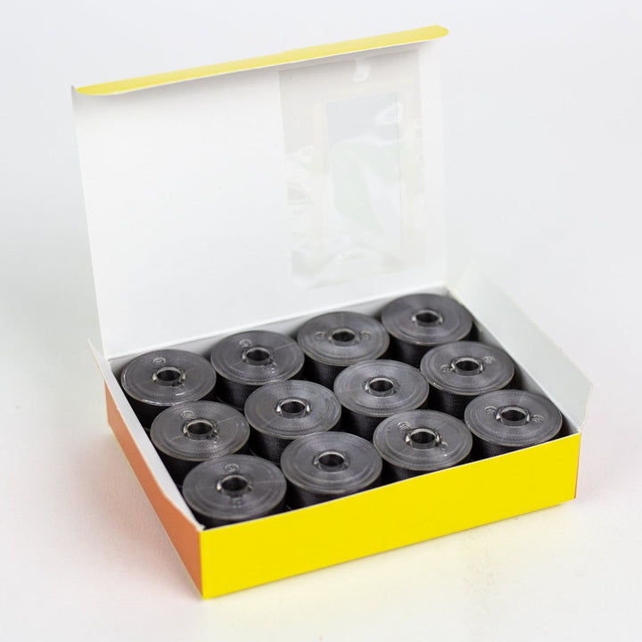 DecoBob Charcoal Prewound Bobbins Size M 24ct 168