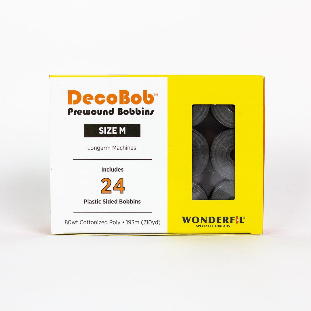 DecoBob Metal Grey Prewound Bobbins Size M 24ct 111