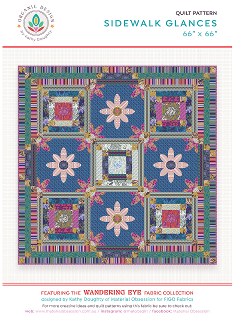 Sidewalk Glances Quilt Pattern by Kathy Doughty of Material Obsession