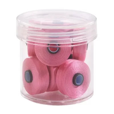 Pink #70189 Magna-Glide Delights Style M Jumbo 132yd Pre-wound Bobbins 10pc Jar