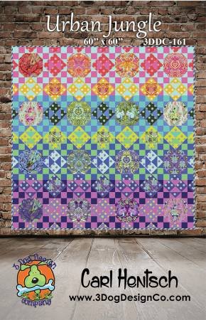 Urban Jungle Quilt Pattern by Carl Hentsch for 3 Dog Design Company