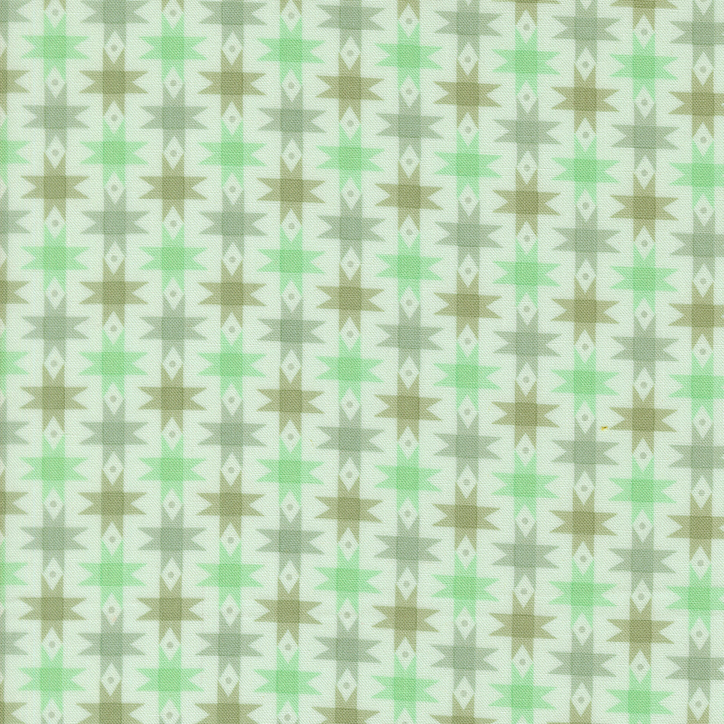 Ribbon Stars - Aqua - Popcorn by Elizabeth Hartman