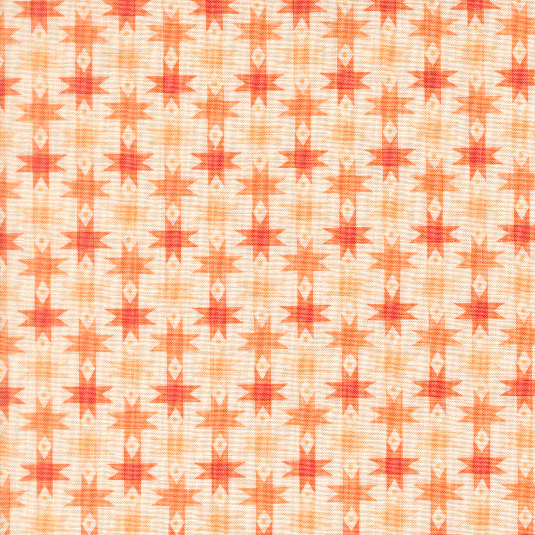 Ribbon Stars - Peach - Popcorn by Elizabeth Hartman