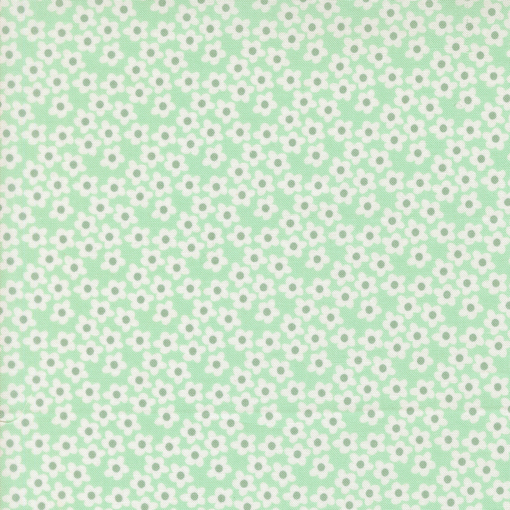 Popcorn Flowers - Aqua - Popcorn by Elizabeth Hartman