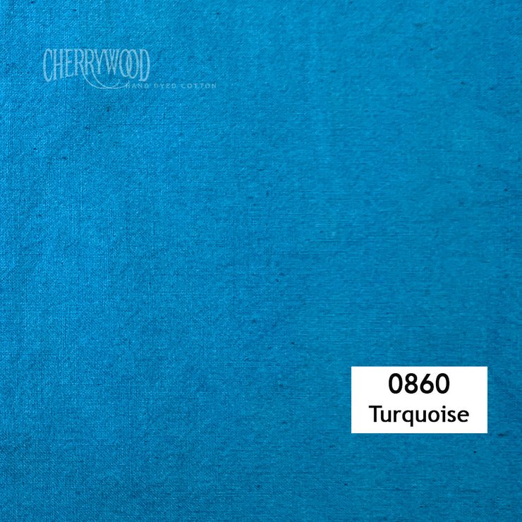 Turquoise 0860 Cherrywood Hand Dyed Fabric