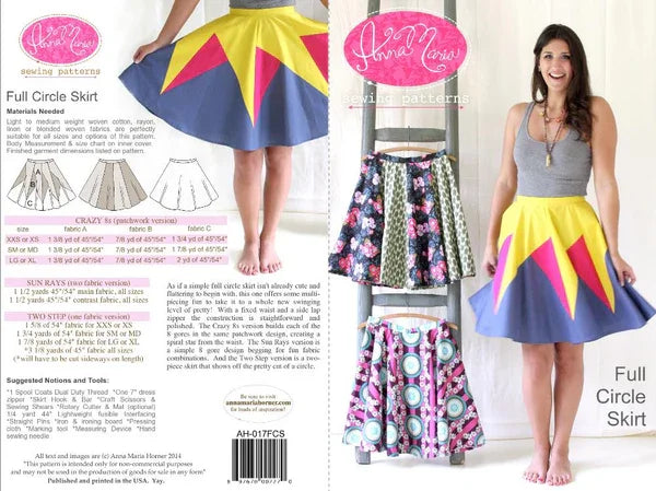 Full Circle Skirt Pattern by Anna Maria
