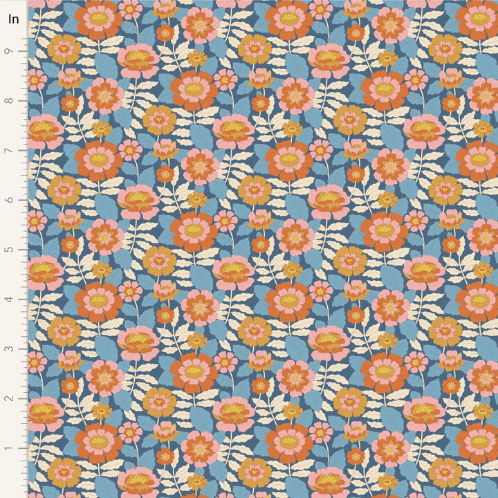 Beverly - Blue Wallflower by Tilda Fabrics