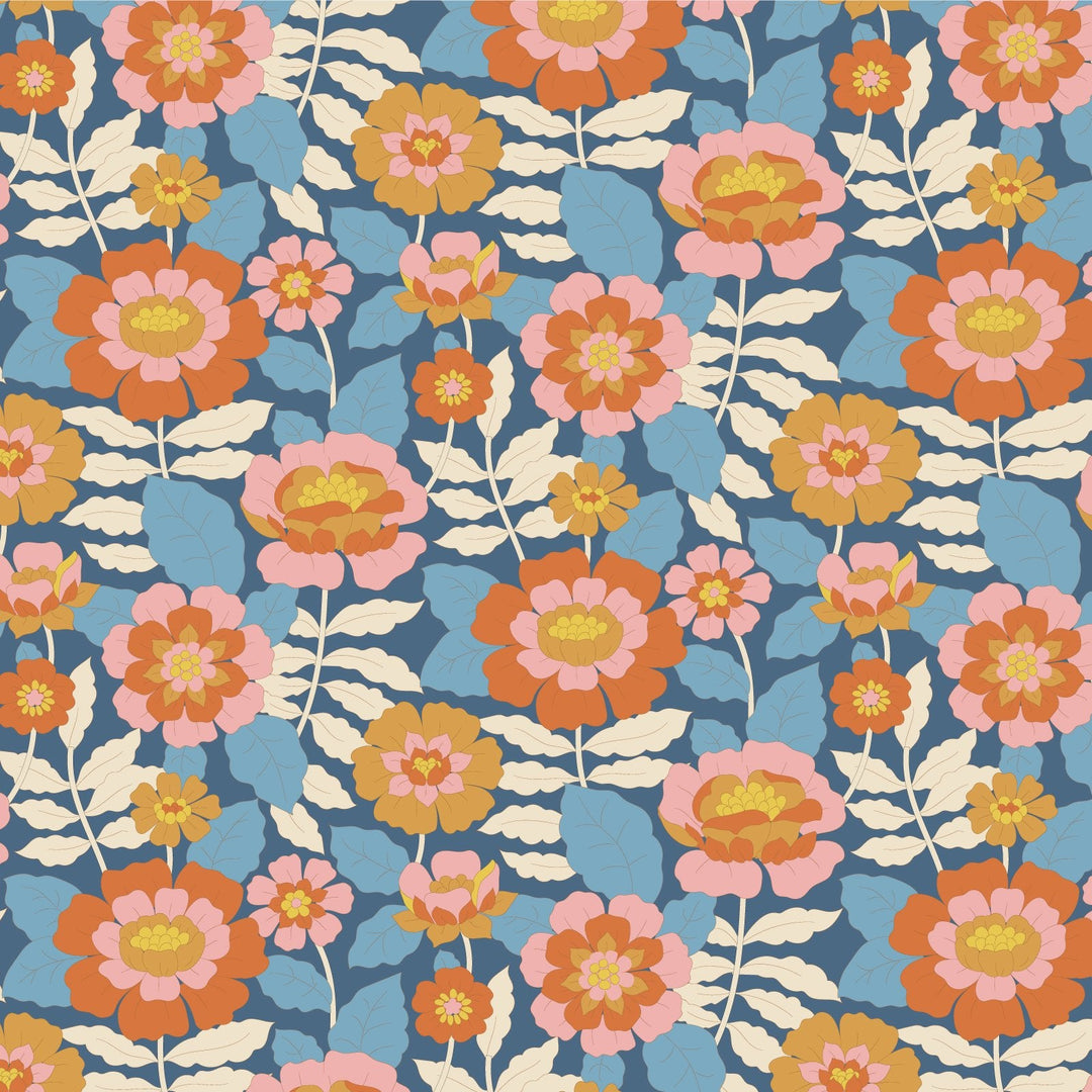 Beverly - Blue Wallflower by Tilda Fabrics