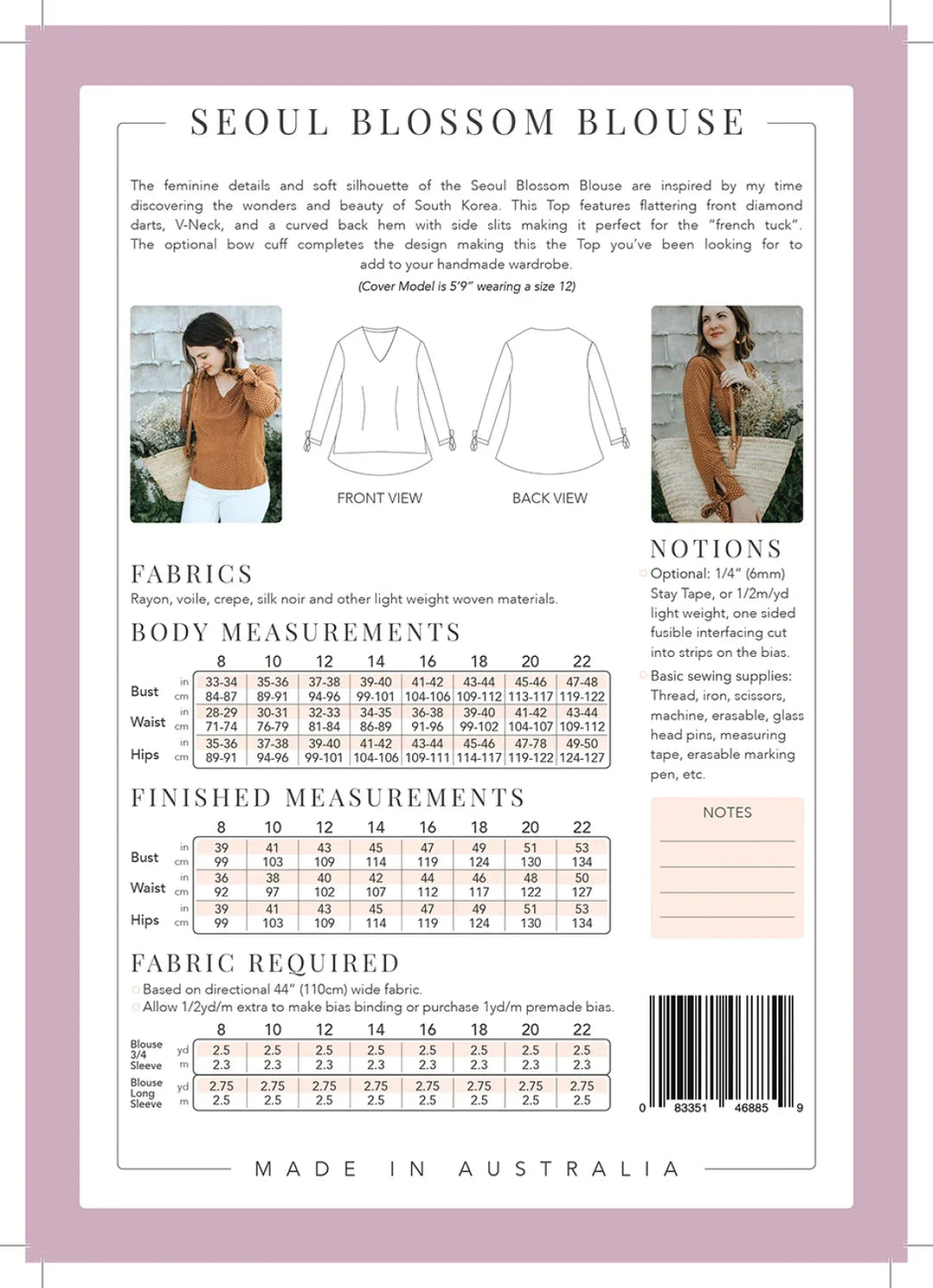 Seoul Blossom Blouse Pattern by Sew to Grow